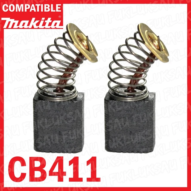 Jeu De 2 Balais Charbon Moteur Pour Outils Makita (CB411, N500, Etc.) - NEUF