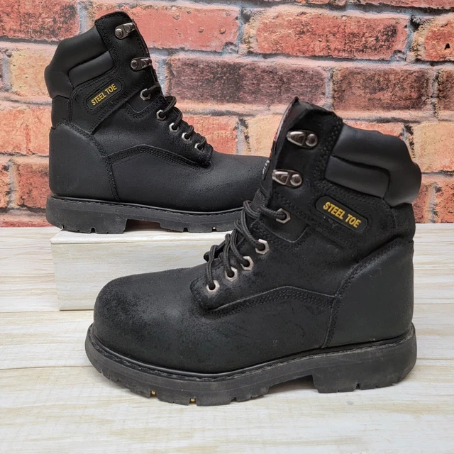 BRAHMA STEEL TOE Work Boots Mens 7 W Thinsulate 200g Black Iron Tough 28800794 29.95 PicClick