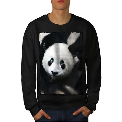 Wellcoda Giant Panda Bear Mens Sweatshirt, Jungle Life Casual Pullover Jumper
