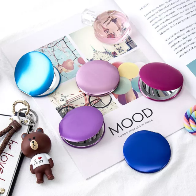 Double Mirror Pocket Compact Makeup Cosmetic Magnifying Foldable Mirror