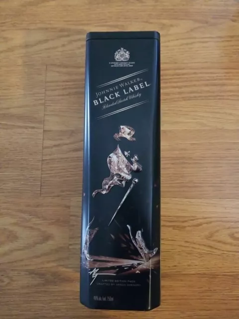 Johnnie Walker BLACK LABEL Empty Tin Box 700ml Limited Edition by ARRAN GREGORY