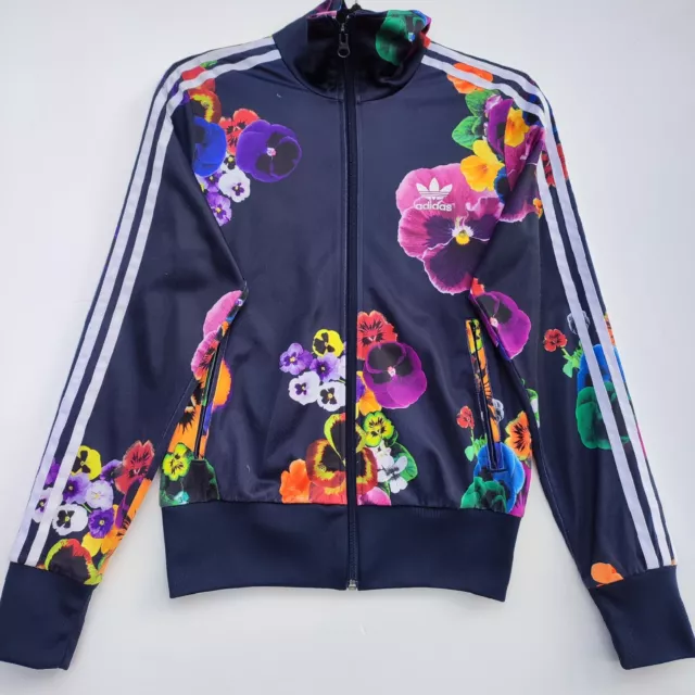 Adidas Originals Floral Burst Panse Tracksuit Top Jacket | Women's Size 8 UK