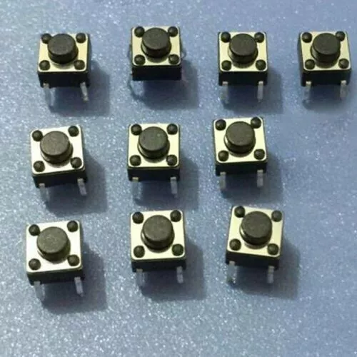 New Tactile Push Button Switch Tact Switch 12V 4P DIP 6mmx6mmx5mm (10PCS)