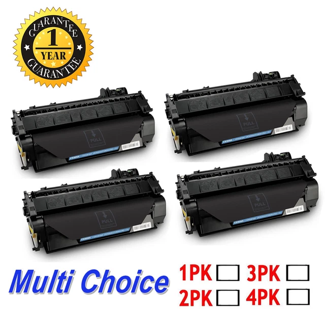 1-4pk CE505A 05A Black Toner Cartridges for HP Laserjet P2055dn P2035n Printer