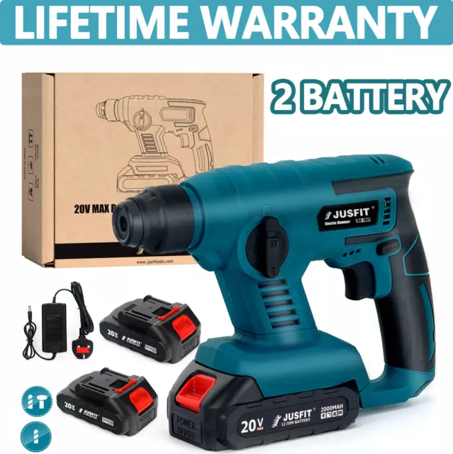 20V Cordless Hammer Drill Impact Driver SDS Plus Rotary Electric Hammer Drill