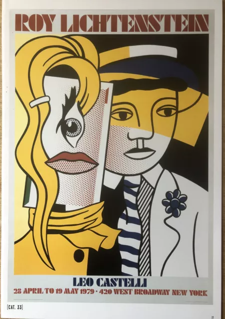 Roy Lichtenstein 1979 Leo Castelli Stepping Out & Whitney Pop Art Poster B77