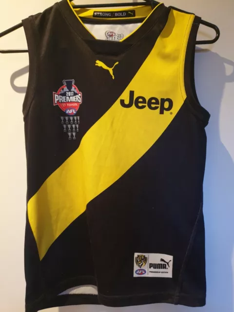 Richmond Tigers 2017 Premiers Guernsey Size 12 Kids Puma Free Postage