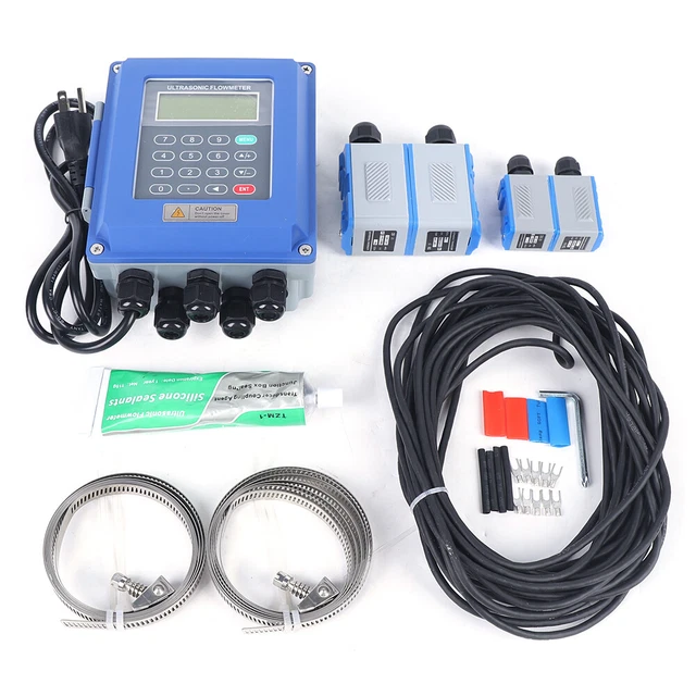 Wall Mounted Digital Ultrasonic Flowmeter Water Flow Meter & TM-1 TS-2 TUF-2000B