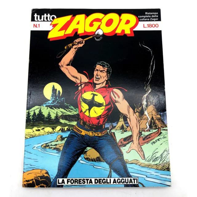 Fumetto Tutto ZAGOR La Foresta degli Agguati numero n 1 Ristampa Daim Press 1986