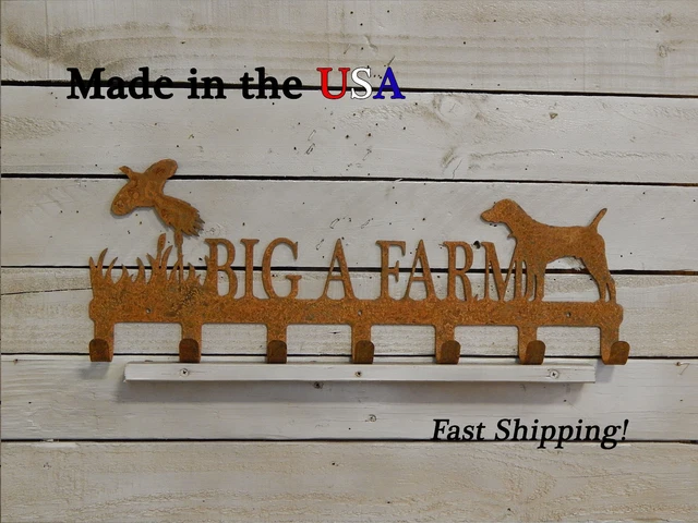 Decorative Coat Rack-Bird Dog Decor-Wall Hooks-Hat Hanger-Key Holder-CR1020