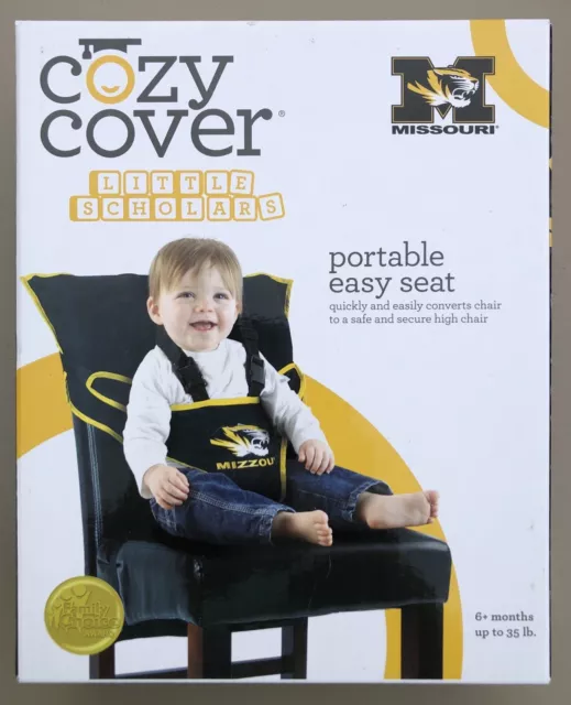 MIZZOU Tigers NCAA COZY COVER Little Scholars Portable Easy Seat Chair Converter