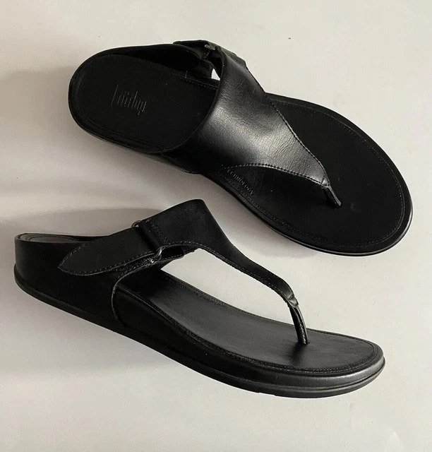 Fitflop Vera Thong Sandals Black Comfort  Women’s Size 9 US