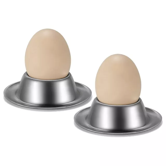 Egg Cup Holder Set of 2 Pack,Stainless Steel Egg Cups Plates Tableware5842