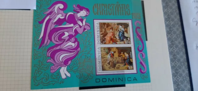 Dominica 1973  Christmas Stamps  Miniature Sheet