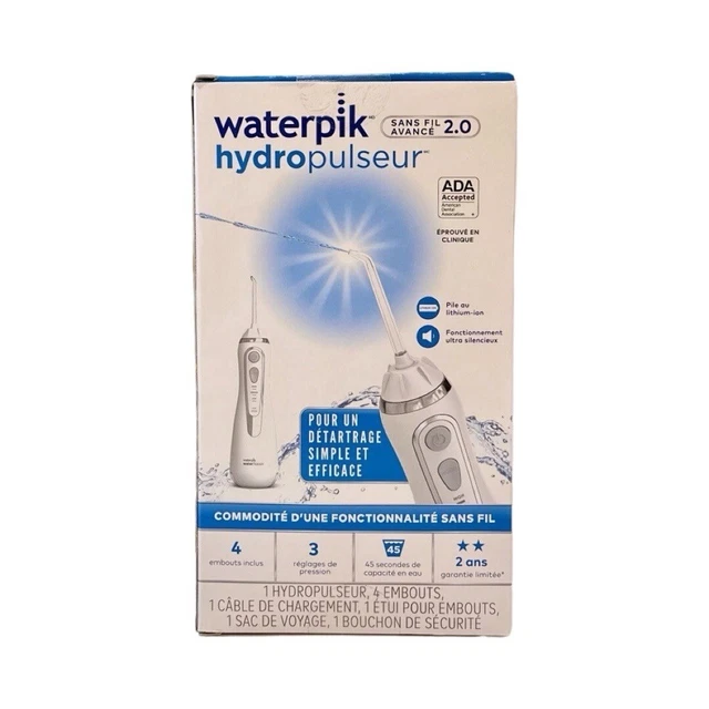 WATERPIK CORDLESS ADVANCED 2.0 Water Flosser WHITE, WP580CD New 87.