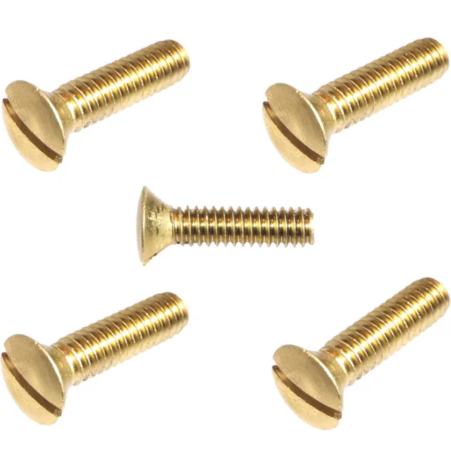 6-32 x 3/4" Solid Brass Oval Head Machine Screws Slotted Drive Quantity 50