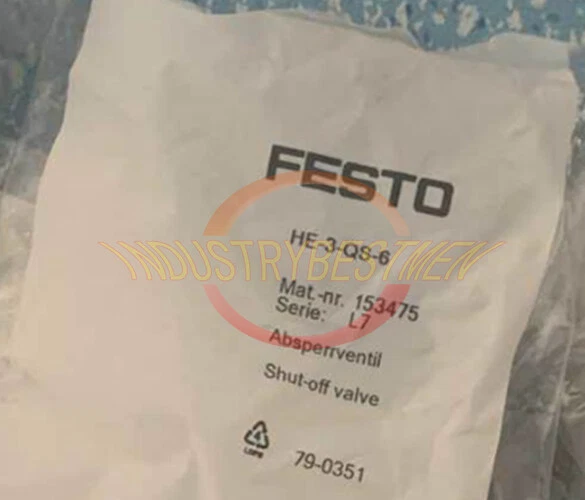 1PCS New FESTO HE-3-QS-6 153475 globe valve
