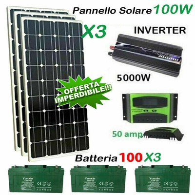 Kit Fotovoltaico PWM Inverter 2000W Con Pannello Solare 100W Batteria 20 Amp 86987038 - Foto 11