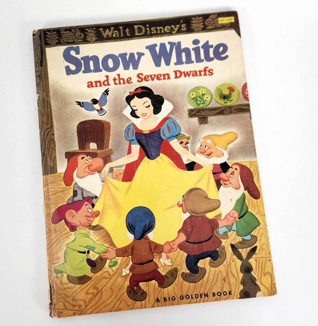 WALT DISNEY'S SNOW White Seven Dwarfs Big Golden Book Vintage 1952 ...