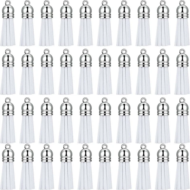 100 piezas Llavero Borlas Colgantes de Cuero Sintético Decoración para V5K2