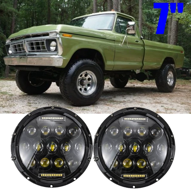2X 7" Inch LED Headlight Hi Lo Beam with DRL Projector For Ford F-150 Pickup MPV