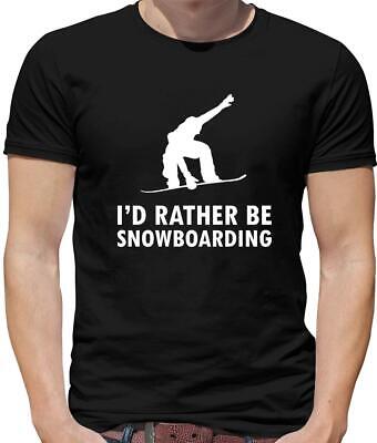 I'd Rather Be Snowboarding Mens T-Shirt - Snowboarder - Snowboard - Snow - Board