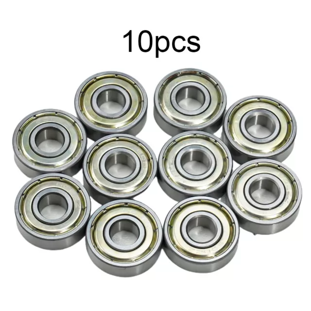 Durable and Long Lasting Set of 10 Carbon Steel Skate Bearings 608 zz (ABEC7)