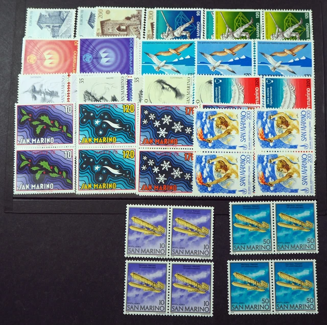 1978 San Marino; 100 komplette Jahrgänge mit Flugpost, **/MNH, ME 810,- 2