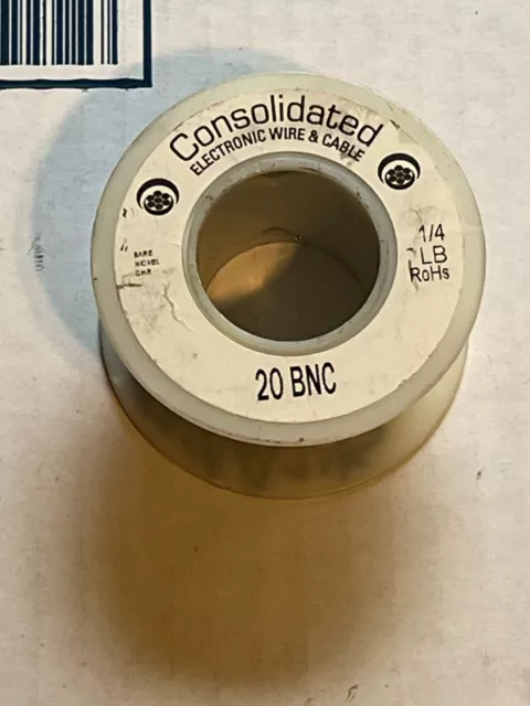 consolidated 20bnc bare nichel chromium nos surplus 1/4lb