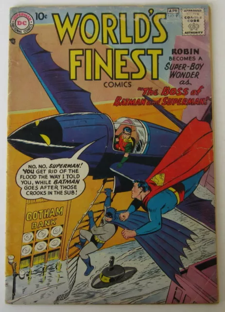 World's Finest Comics #93 (1958) Boss of Batman and Superman!