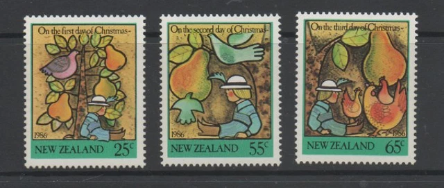 New Zealand 1986 Christmas MNH mint set stamps