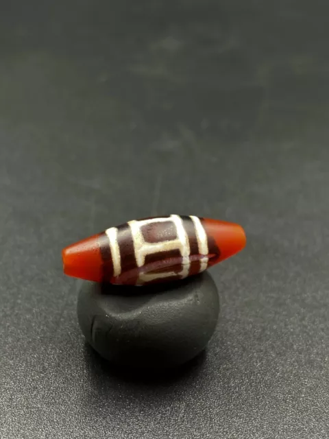 A rare and unique Pyu culture period dynasty carnelian Agate bead 3