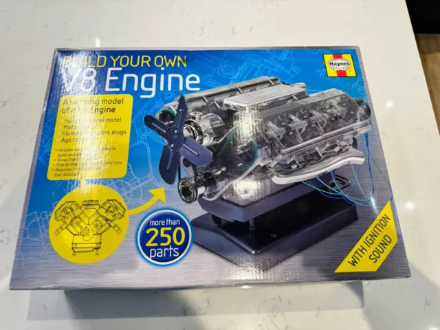 AWESOME HAYNES BUILD YOUR OWN V8 ENGINE Model Kit With IGNITION SOUND Combustion