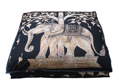 35" GRANDI ORO Mandala Elefante Pavimento Cuscino coprire cane copriletti Indiano