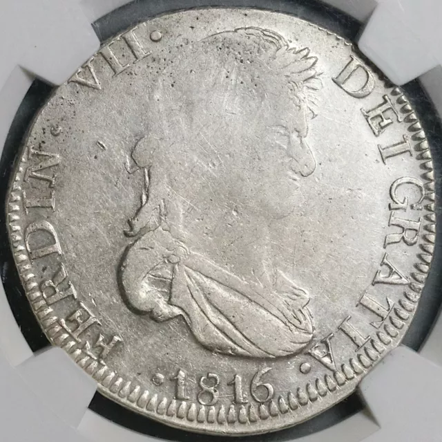 1816-Zs NGC VF 30 Mexico 8 Reales War Independence Zacatecas Mint Coin 22012101C