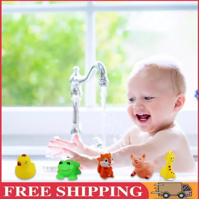 13pcs Child Dabbling Toys Mini Toddler Bathing Toys Soft Rubber for Baby Playing