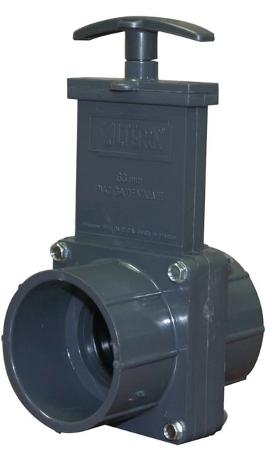 Valterra 8201 PVC Metric Gate Valve, Gray, 63 mm Slip #D2