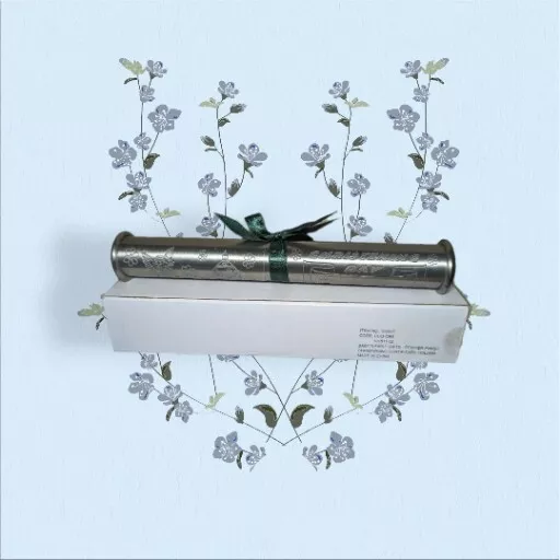NEW Babys First Gifts PEWTER Christening Day Birth Certificate Holder Tube W Box