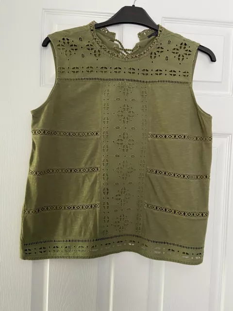 New Marks & Spencer Collection Top / Shirt Size 12 Olive Green