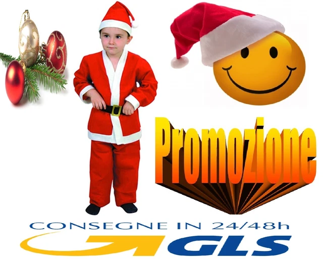 Costume Bimbo Natale - Vestito Babbo Natale Per Bambino -Babbo Natale