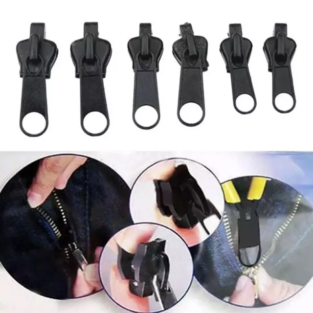 6* Instant Zipper Universal Instant Fix Reißverschluss Reparatur Kit Ersatz Zip