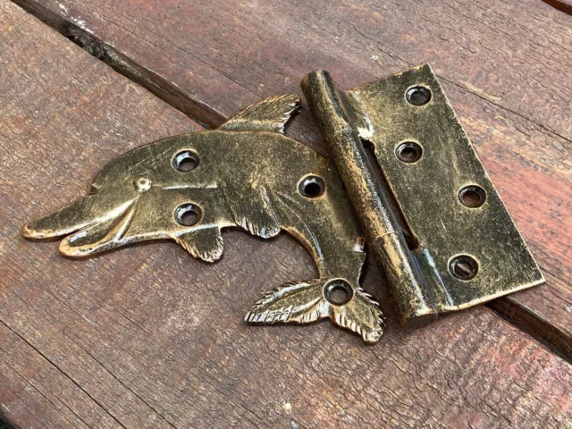 Animal Hinge Dolphin Hardware Door Pull Sea Hand Forged Christmas Shutter Ocean