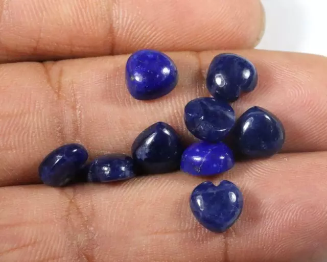 Natural Lapis Lazuli Heart Shape Carving 11mm to 15mm Cabochon Loose Gemstone 3