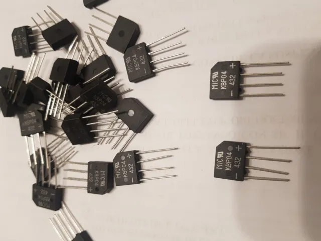x2 Ponte raddrizzatore a diodi KBP04  MIC 400V 2A rettificatore - 2 pezzi
