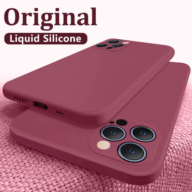 Square Liquid Silicone Case Cover For iPhone 14 13 12 11 Pro Max XR XS 7 8 Plus