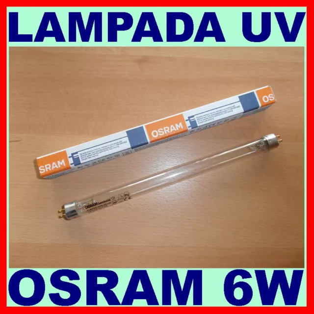 2 LAMPADE UV 6W OSRAM ATTACCO G5 STANDARD x DEPURATORE ACQUA