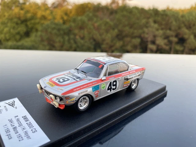 Miniature Spark 1/18 BMW 3.0 CSL #50 Le Mans 1973 - Pilotes Amon/Stuck, Avec Vitrine, Réf 18S858