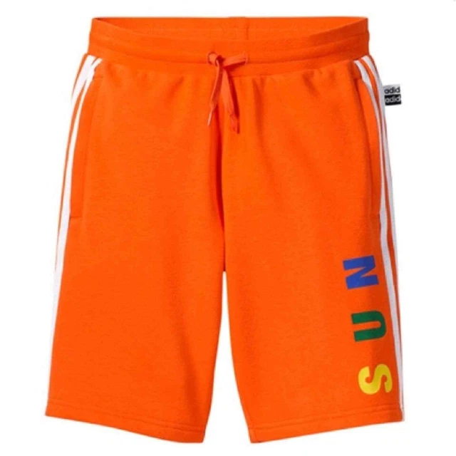 Adidas X Pharrell Williams Kids Sz M Pull On Casual Shorts Orange Sun Calm Comfy