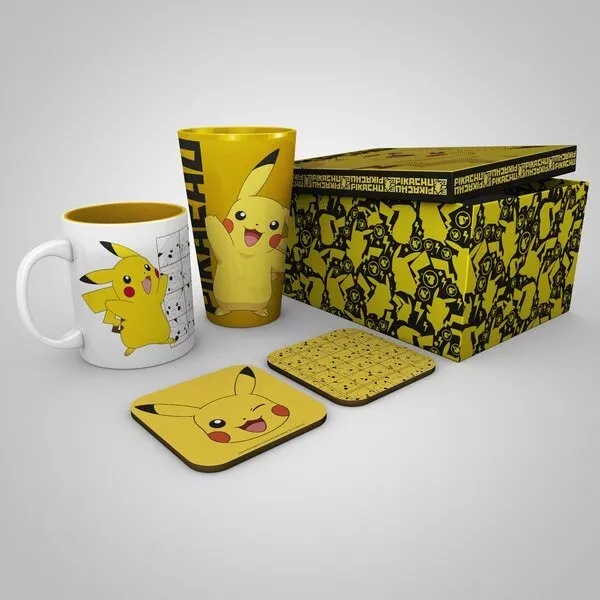 SCATOLA REGALO POKEMON PIKACHU Bicchiere, Tazza Caffè, TAZZA & 2 SOTTOBICCHIERI | UFFICIALE