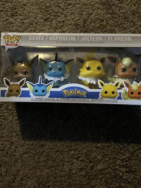 Funko Pop! Games Pokemon Eevee, Vaporeon, Jolteon and Flareon 4